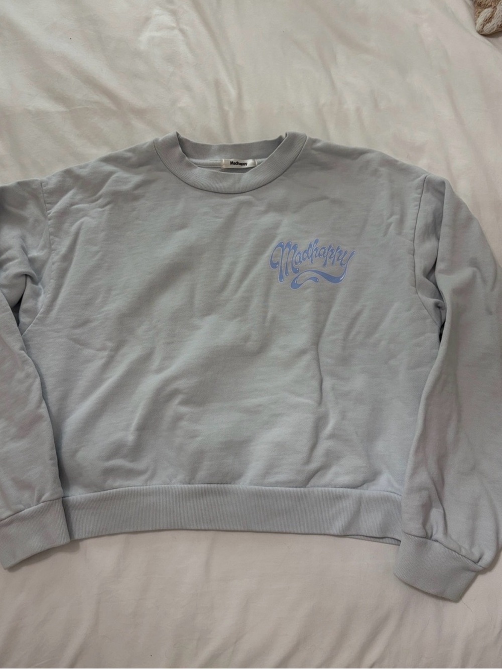 Madhappy Light Blue Graphic Crewneck Sweatshirt